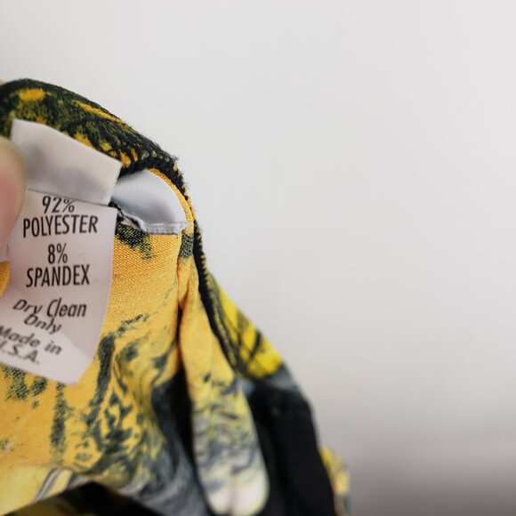 Cache Halter Top Yellow Black Butterfly Wing Longline Clubwear Size Small - Picture 7 of 8